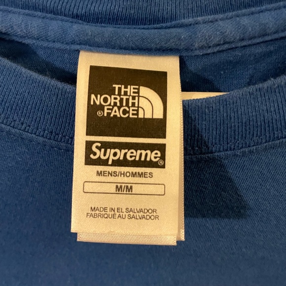 Supreme x The North Face TNF mountain t-shirt blue size medium - Picture 3 of 5